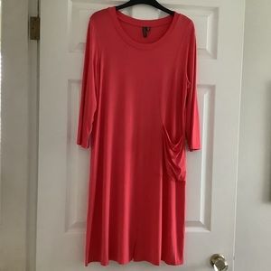 Woman’s coral dress by “shannonpassero”.